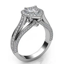 Afbeelding in Gallery-weergave laden, Hart Echt Diamanten Verlovingsring 6 Karaat Witgoud Fijne Sieraden