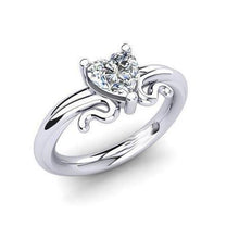 Afbeelding in Gallery-weergave laden, Hartvorm Solitaire 1.50 Ct Echt Diamanten Trouwring Wit Goud 14K