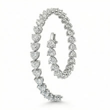 Afbeelding in Gallery-weergave laden, echte heart diamant 30karaat armband zijaanzicht