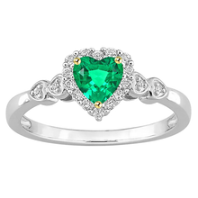 Afbeelding in Gallery-weergave laden, Colombiaanse Smaragd Edelsteen Ring 1-karaat Bicolor 14K Goud – hoofdaanzicht