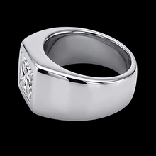 Afbeelding in Gallery-weergave laden, Heren Ring Met Prinses Geslepen Diamant
