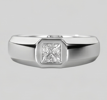 Afbeelding in Gallery-weergave laden, Heren Ring Prinses Geslepen Diamant Wit Goud