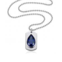 Afbeelding in Gallery-weergave laden, IGI GECERTIFICEERD Heren Saffier Dog Tag Hanger