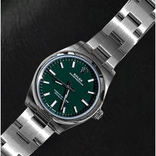 Afbeelding in Gallery-weergave laden, Heren 31mm Rolex groen lichtgevend horloge