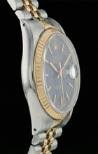 Afbeelding in Gallery-weergave laden, Heren Rolex Roestvrij Staal & Goud Horloge Blauwe Wijzerplaat SNELLE INSTELLING