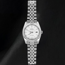 Afbeelding in Gallery-weergave laden, Herenhorloge Rolex Datejust Verborgen Sluiting Zilveren Wijzerplaat Jubilee Band Verborgen