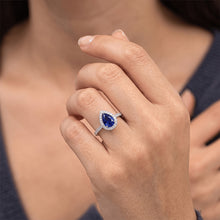 Afbeelding in Gallery-weergave laden, High-end Blauwe Saffier Sieraadsteen Ring 2,50 karaat – 14K