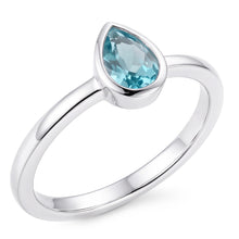 Afbeelding in Gallery-weergave laden, High-end Neon Paraiba Sieraadsteen Ring 1 karaat – 14K Witgoud |