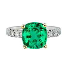 Afbeelding in Gallery-weergave laden, Colombiaanse Smaragd Edelsteen Ring – hoofdaanzicht