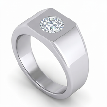 Afbeelding in Gallery-weergave laden, IGI-Gecertificeerd Mannen Ring – Briljant 1 karaat 10K White Gold
