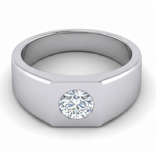 Afbeelding in Gallery-weergave laden, IGI-Gecertificeerd Mannen Ring – Briljant 1 karaat 10K White Gold