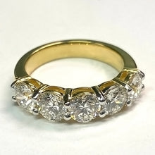 Afbeelding in Gallery-weergave laden, Jubileum Band 5 Stenen Echt Diamanten