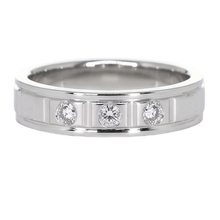 Afbeelding in Gallery-weergave laden, Jubileumband 0,75 Karaat Ronde Echt Diamant Wit Goud 14K