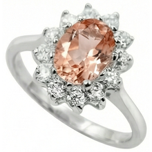 Afbeelding in Gallery-weergave laden, echte round morganiet 9.50karaat ring close-up detail