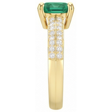 Afbeelding in Gallery-weergave laden, echte round smaragd 2.25karaat ring op wit