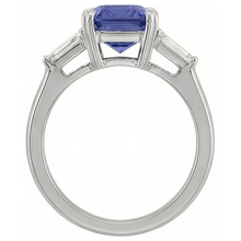 Afbeelding in Gallery-weergave laden, echte baguette diamant 3karaat ring op wit
