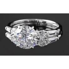 Afbeelding in Gallery-weergave laden, Jubileumring Rond & Baguette Echt Diamanten 4.50 Karaat Witgoud 14K