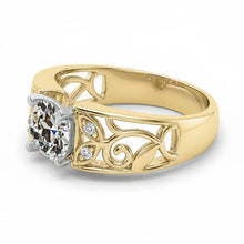 Afbeelding in Gallery-weergave laden, echte round diamant 1.50karaat ring close-up detail