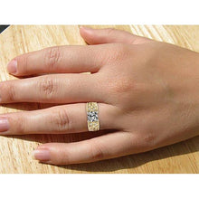 Afbeelding in Gallery-weergave laden, echte round diamant 1.50karaat ring bovenaanzicht