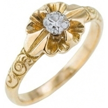 Afbeelding in Gallery-weergave laden, echte round diamant 0.50karaat ring zijaanzicht