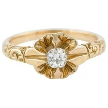 Afbeelding in Gallery-weergave laden, echte round diamant 0.50karaat ring bovenaanzicht