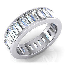 Afbeelding in Gallery-weergave laden, Kanaal Set Stokbrood Geslepen Diamant Eeuwigheid Band Goud 6 Karaat