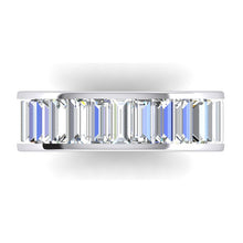 Afbeelding in Gallery-weergave laden, Kanaal Set Stokbrood Geslepen Diamant Eeuwigheid Band Goud 6 Karaat