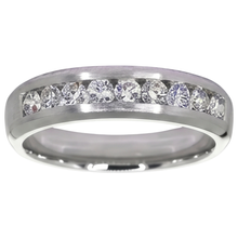 Afbeelding in Gallery-weergave laden, Kanaalset trouwring ronde Natuurlijke echte diamant ( niet in het laboratorium gekweekt ) 1,35 karaat sieraden