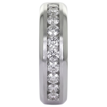Afbeelding in Gallery-weergave laden, Kanaalset trouwring ronde Natuurlijke echte diamant ( niet in het laboratorium gekweekt ) 1,35 karaat sieraden