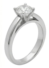 Afbeelding in Gallery-weergave laden, Solitaire Ring met Kathedraalzetting, 3 Ct. Natuurlijke uit de aarde gewonnen Diamant, Massief Witgoud
