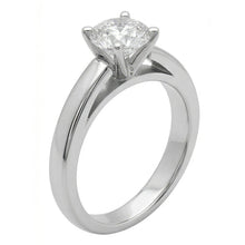 Afbeelding in Gallery-weergave laden, Solitaire Ring met Kathedraalzetting, 3 Ct. Natuurlijke uit de aarde gewonnen Diamant, Massief Witgoud