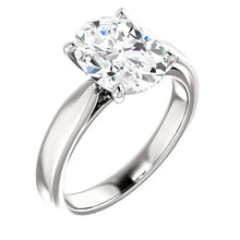 Afbeelding in Gallery-weergave laden, Kathedraal Instelling Solitaire Echt Diamanten Ring Ovaal 3.50 Karaat