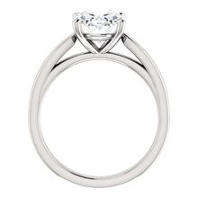Afbeelding in Gallery-weergave laden, Kathedraal Instelling Solitaire Echt Diamanten Ring Ovaal 3.50 Karaat