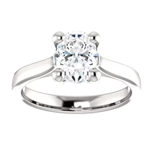 Afbeelding in Gallery-weergave laden, Kathedraal Instelling Solitaire Ovale Echt Diamanten Ring 3.50 Karaat Sieraden Nieuw