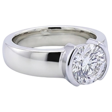 Afbeelding in Gallery-weergave laden, Klassieke stijl 1 karaat ronde Natuurlijke echte diamanten ( niet in een laboratorium gekweekt ) halve ring voor heren