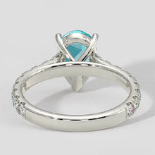 Afbeelding in Gallery-weergave laden, Klassieke peervormige paraiba-steenring