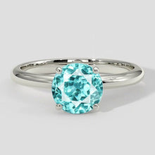Afbeelding in Gallery-weergave laden, Klassieke ronde Paraiba ring 1.50 ct