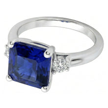 Afbeelding in Gallery-weergave laden, echte asscher diamant 2.75karaat ring bovenaanzicht