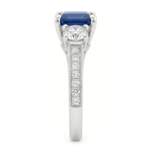 Afbeelding in Gallery-weergave laden, Korenbloem Saffier Edelsteen Ring – 14K Witgoud 5 karaat