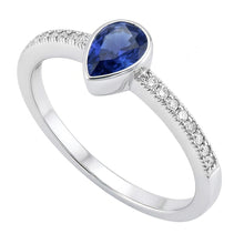 Afbeelding in Gallery-weergave laden, Kraagzetting Royal Blue Saffier Edelsteen Ring 1 karaat – 14