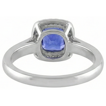 Afbeelding in Gallery-weergave laden, echte round tanzaniet 6.50karaat ring band detail