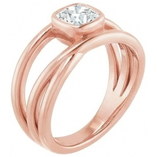 Afbeelding in Gallery-weergave laden, Kussen Oude Mijnwerker Natuurlijke uit de aarde gewonnen Diamanten Solitaire Ring Kastzetting Goud 2.50 Karaat
