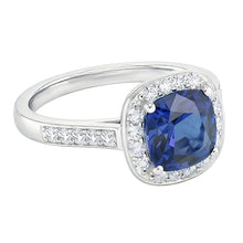 Afbeelding in Gallery-weergave laden, echte round saffier 3.50karaat ring close-up detail