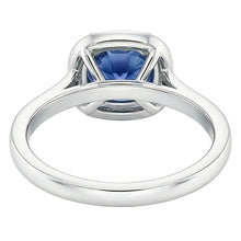 Afbeelding in Gallery-weergave laden, echte round saffier 3.50karaat ring profielweergave