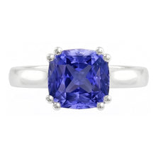 Afbeelding in Gallery-weergave laden, echte saffier 2karaat ring close-up detail