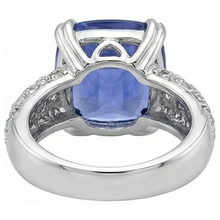 Afbeelding in Gallery-weergave laden, echte round tanzaniet 7.50karaat ring op wit