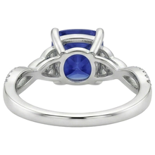 Afbeelding in Gallery-weergave laden, echte round saffier 3.25karaat ring op wit