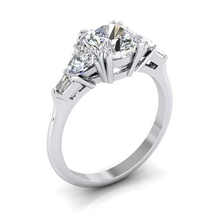 Afbeelding in Gallery-weergave laden, Kussen Echt Diamanten Verlovingsring 3 Karaat Biljoen Geslepen Wit Goud 18K