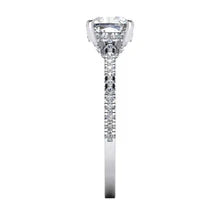 Afbeelding in Gallery-weergave laden, Kussen Echt Diamanten Verlovingsring Witgoud Kathedraal Instelling 2 Karaat