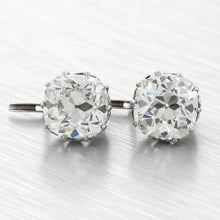 Afbeelding in Gallery-weergave laden, Kussen Old Mine Cut 3 Karaats Echt Diamanten Studs Oorbel Wit Goud 14K